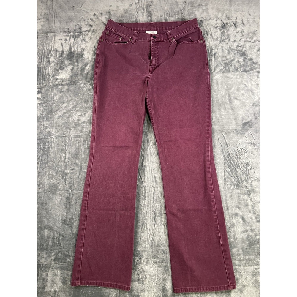 Newport News Jeanology Women's 14T Tall Purple Dark Wash Bootcut Mid Rise Jeans